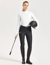 Women Denim-Like Breeches Full Seat