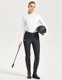 Women Denim-Like Breeches Full Seat