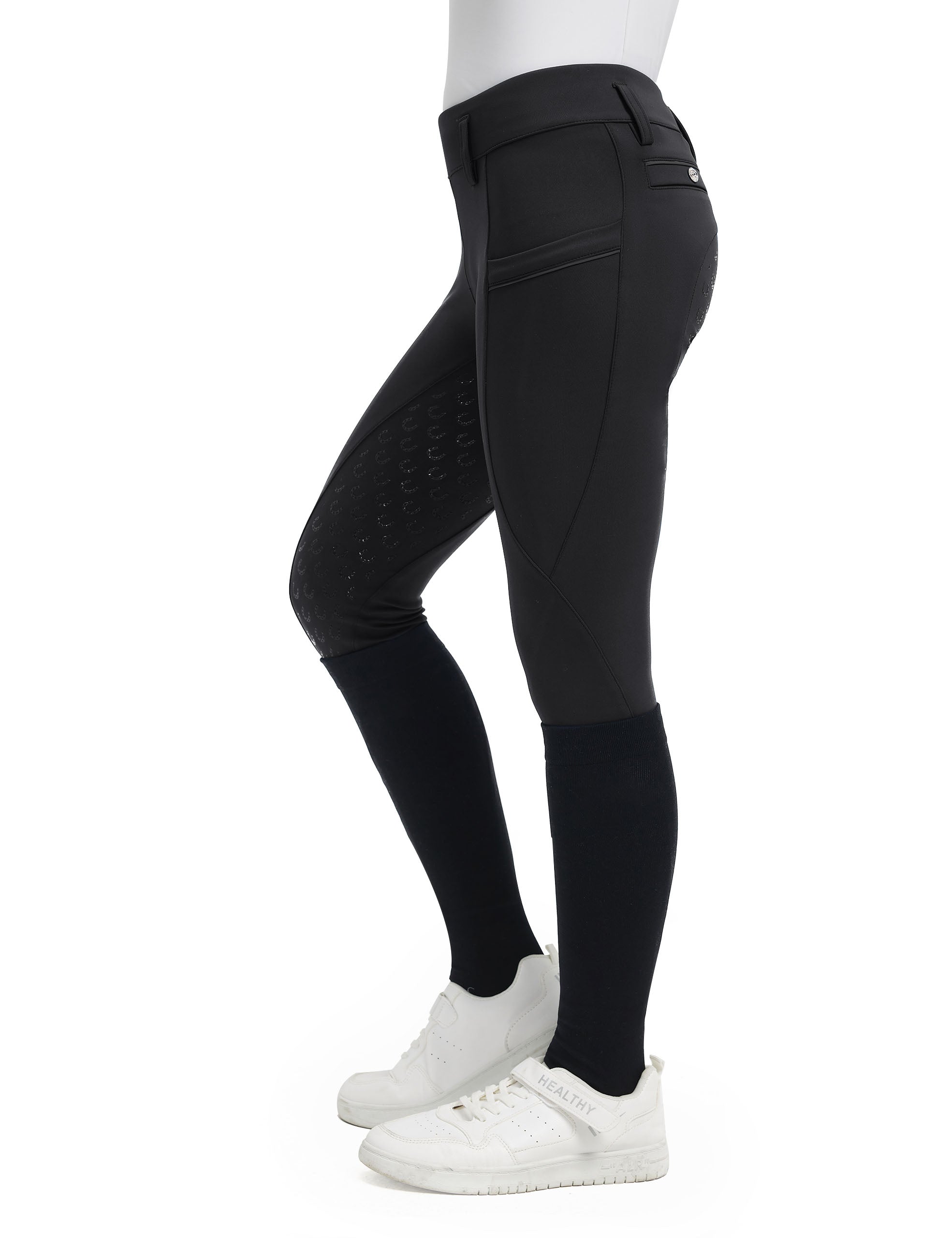 Girls Full Seat Breeches Faux Back Pockets