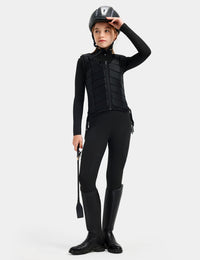 Girls Equestrian Outfit Shirt & Knee-Patch Breeches