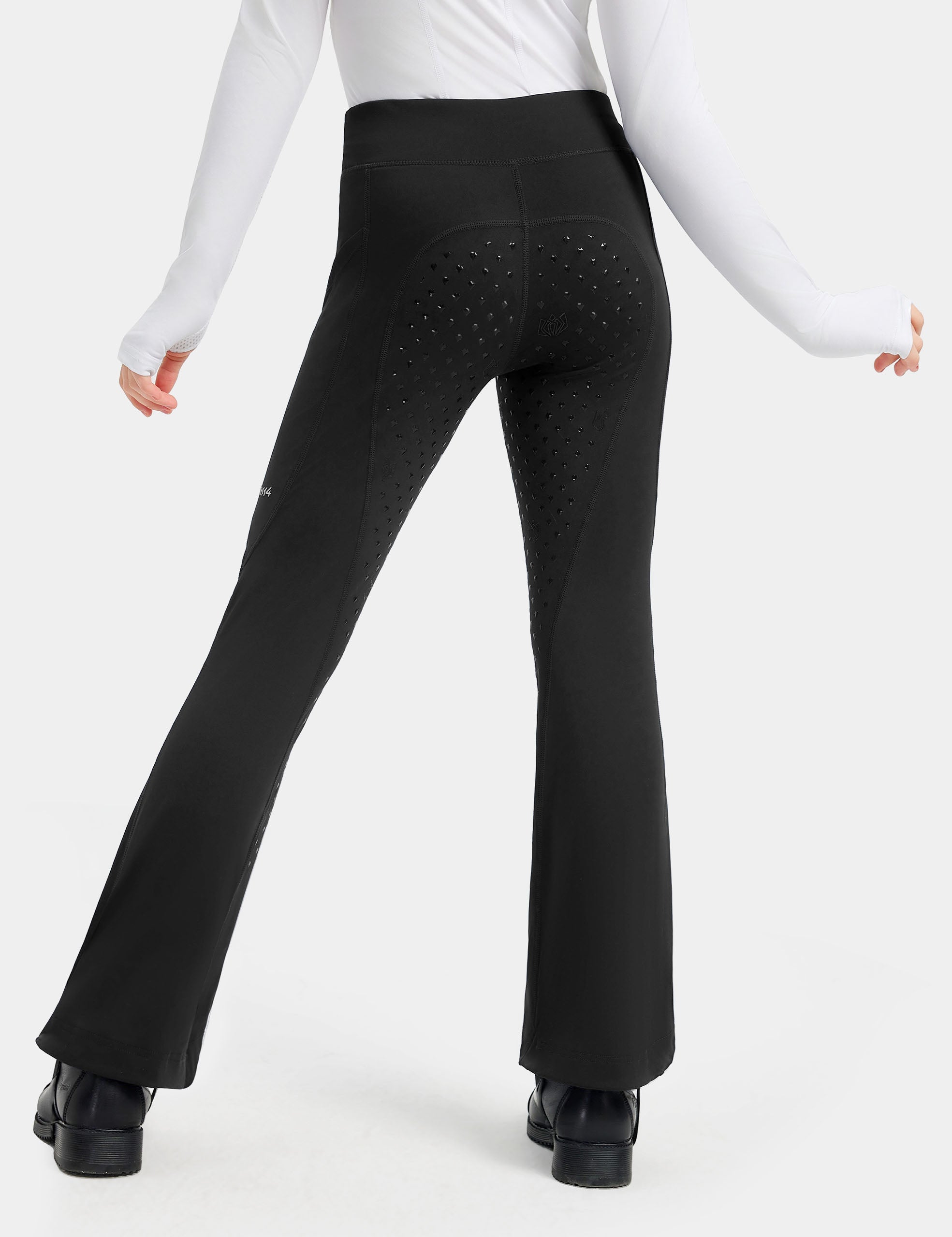 Girls Full Seat Bootcut Riding Pants High Waisted