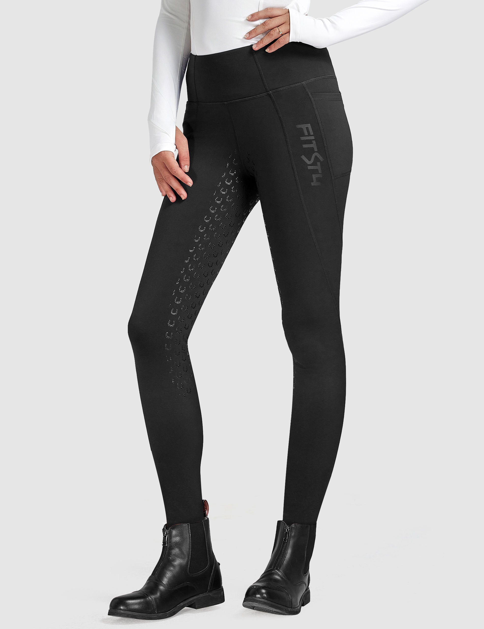 Women Full Seat Breeches High Waist Fleece Lined