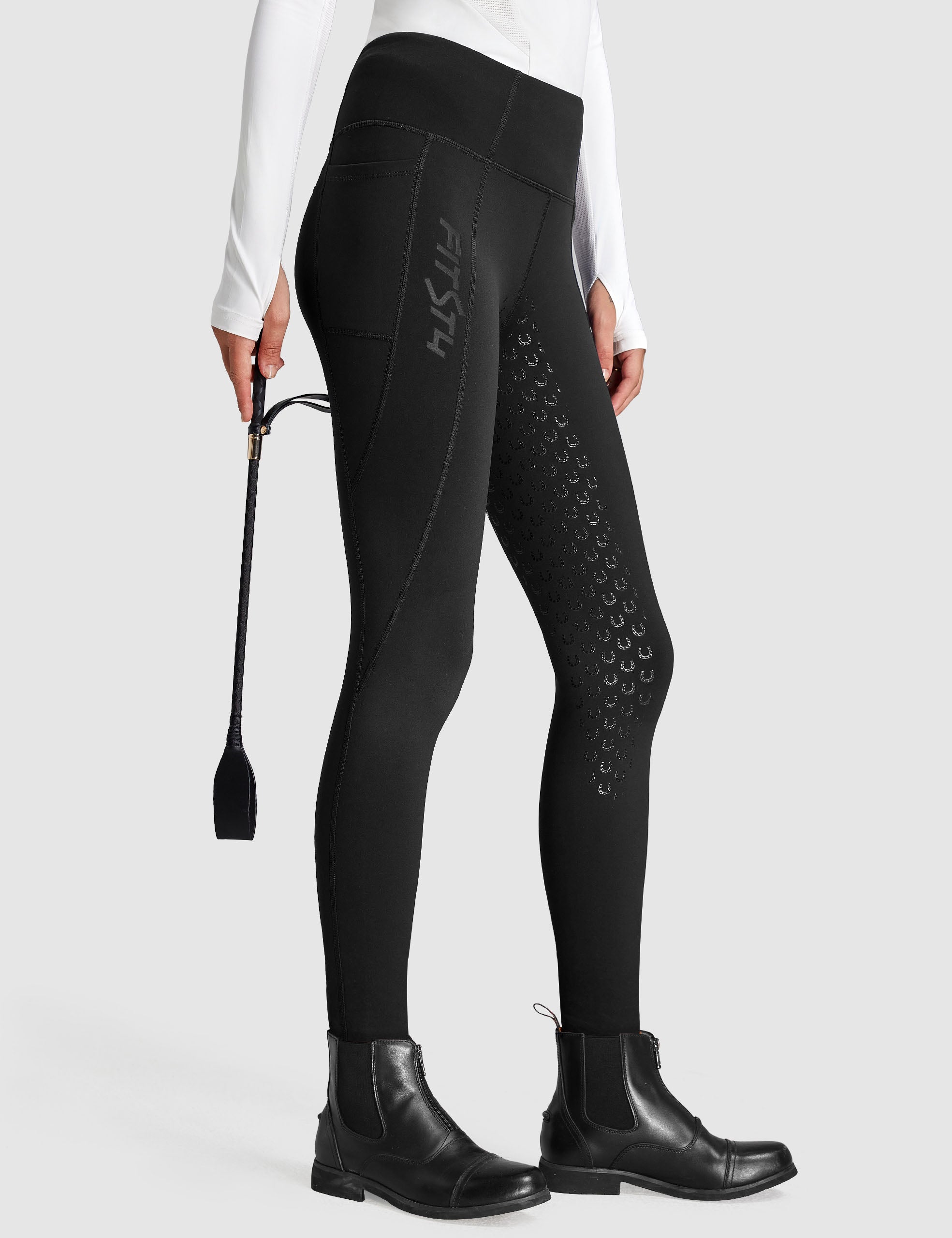 Women Full Seat Breeches High Waist Fleece Lined