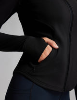 Women Fleece Lined Horse Riding Jacket Stand Collar