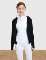 Girls Fleece Horse Riding Hoodie Jacket Zip Up