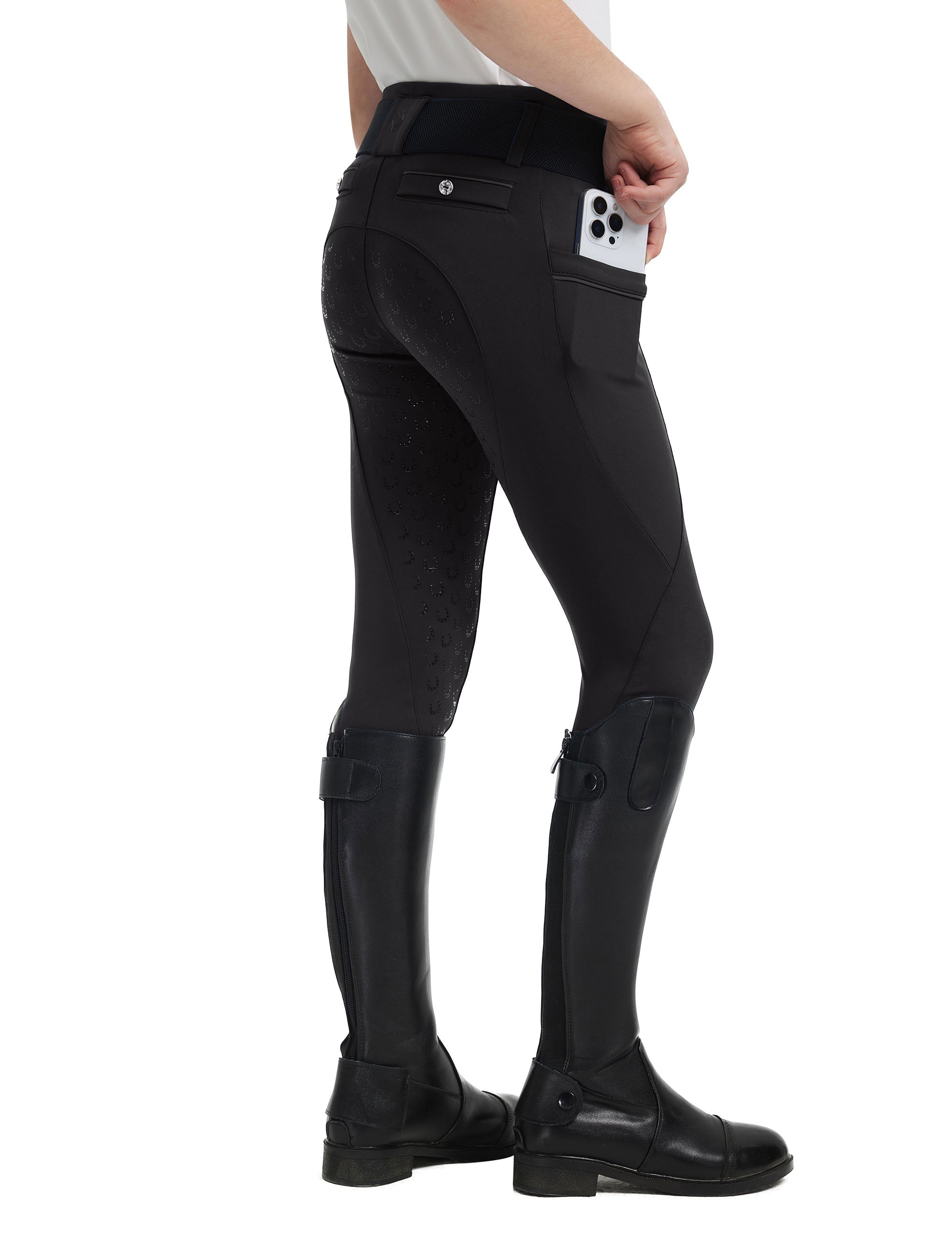 Girls Full Seat Breeches Faux Back Pockets