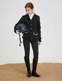 Girls Fleece Lined Full Seat Breeches Faux Back Pockets