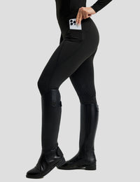 Women Equestrian Outfit Shirt & Knee-Patch Breeches