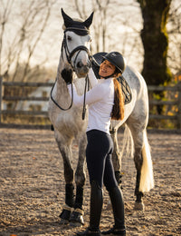 Women Fleece Lined Horse Riding Jacket Stand Collar