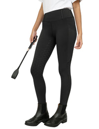 Girls Full Seat Breeches High Waist Zip Pockets