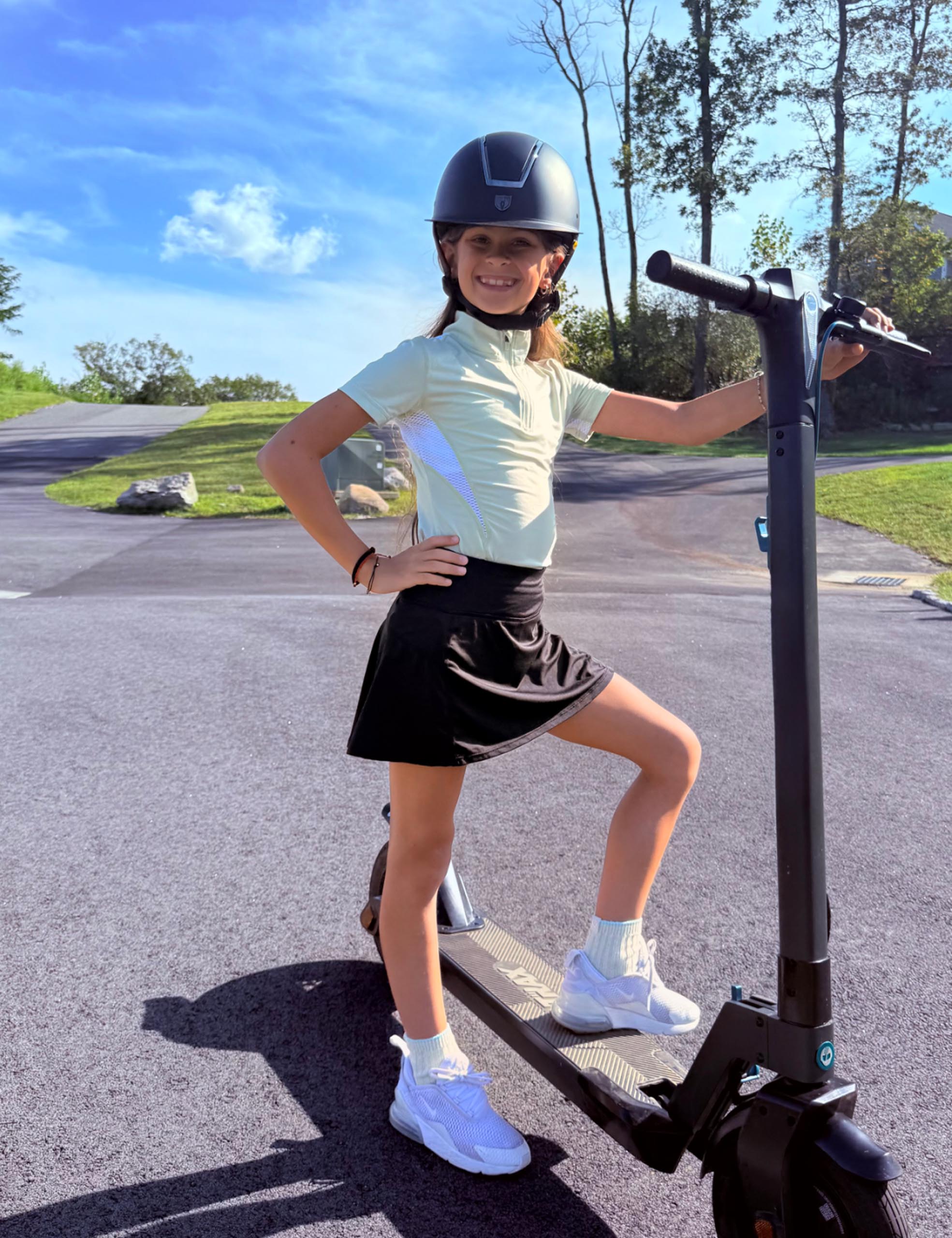 Falda de golf de tenis para niñas con bolsillos