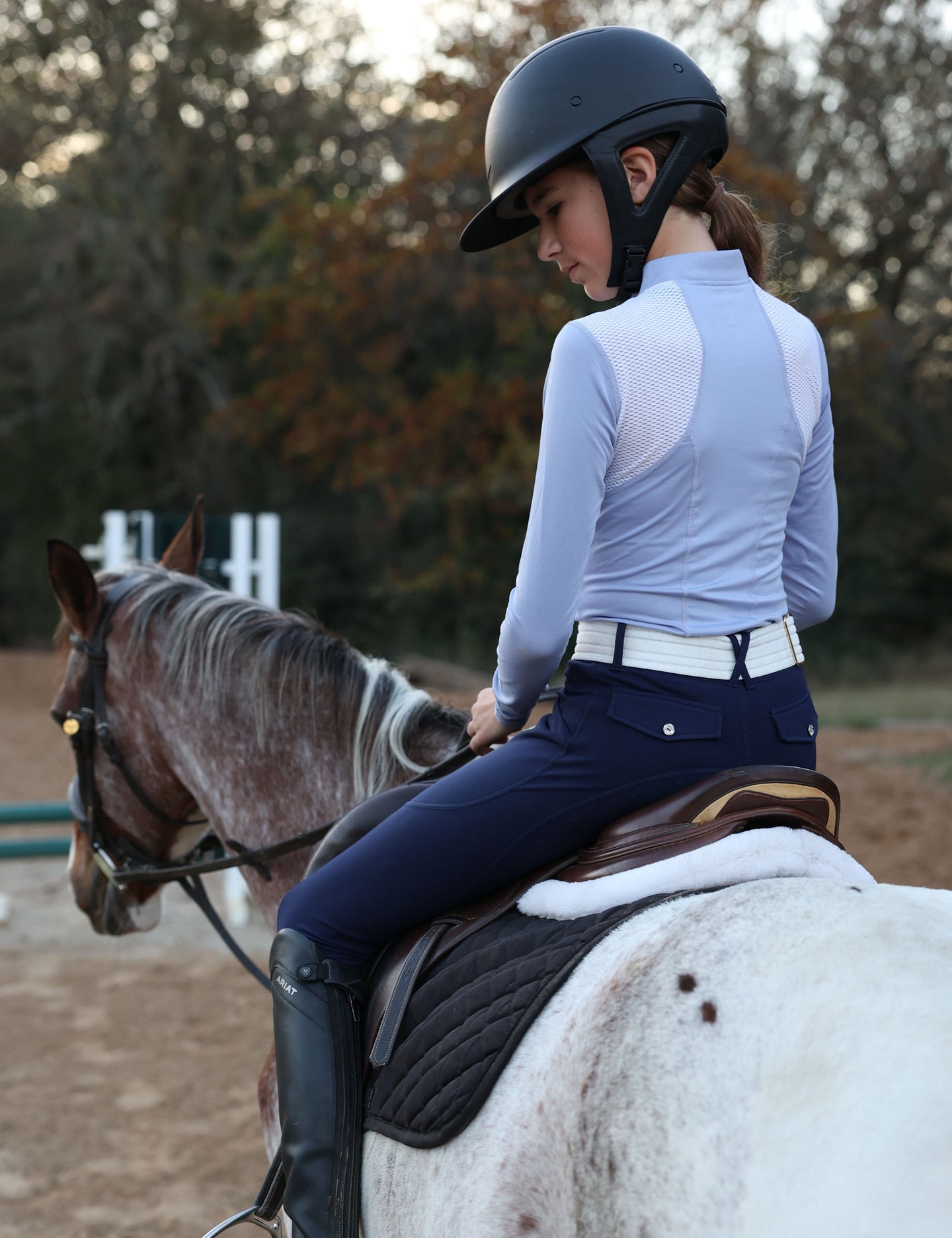 Girls Long Sleeve Shirt with Thumbholes