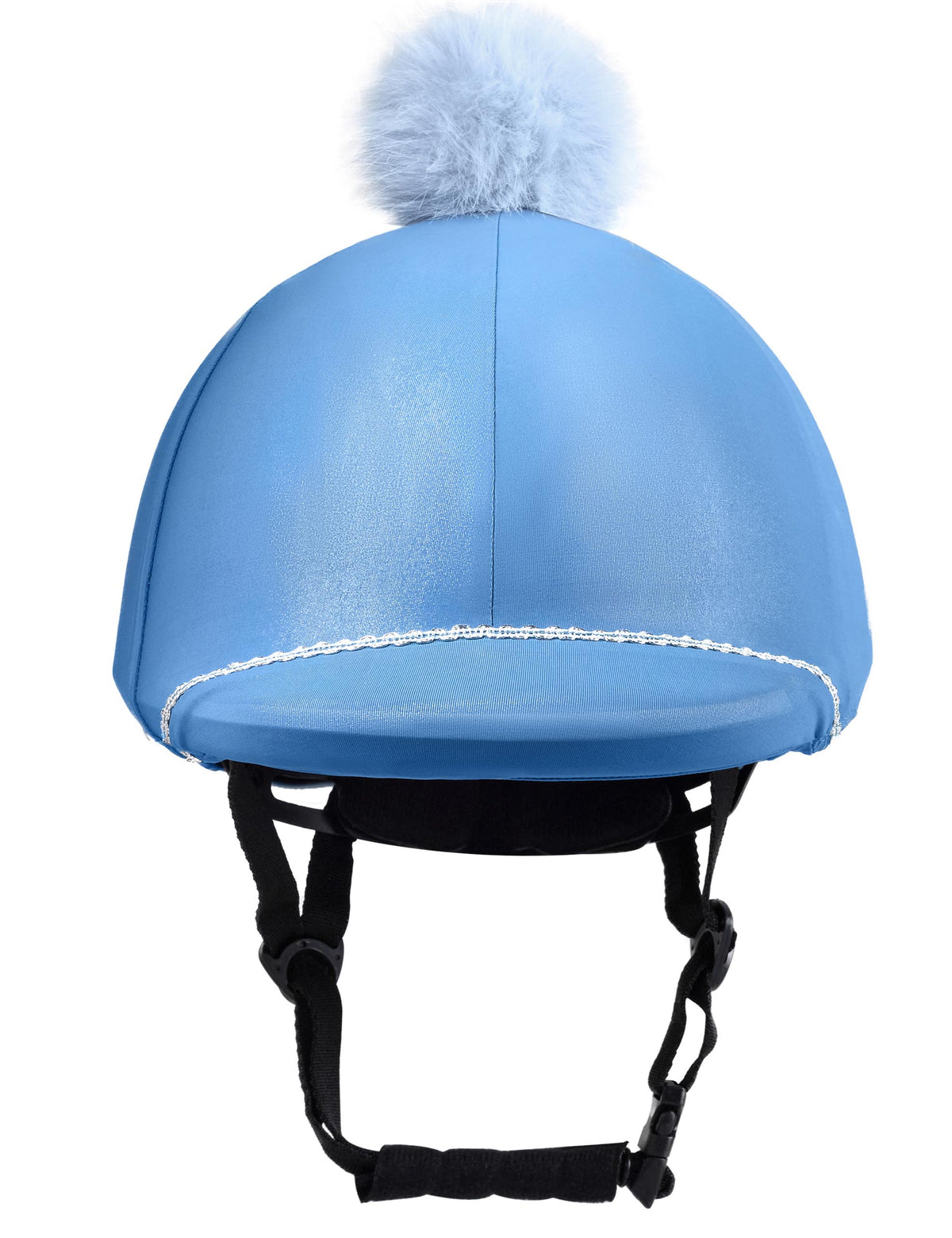 Equestrian Helmet Cover with Detachable Pom Pom