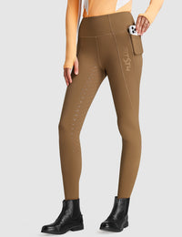 Women Full Seat Breeches High Waist Fleece Lined