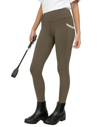 Girls Full Seat Breeches High Waist Zip Pockets