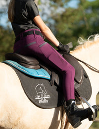 Girls Full Seat Breeches High Waist Zip Pockets