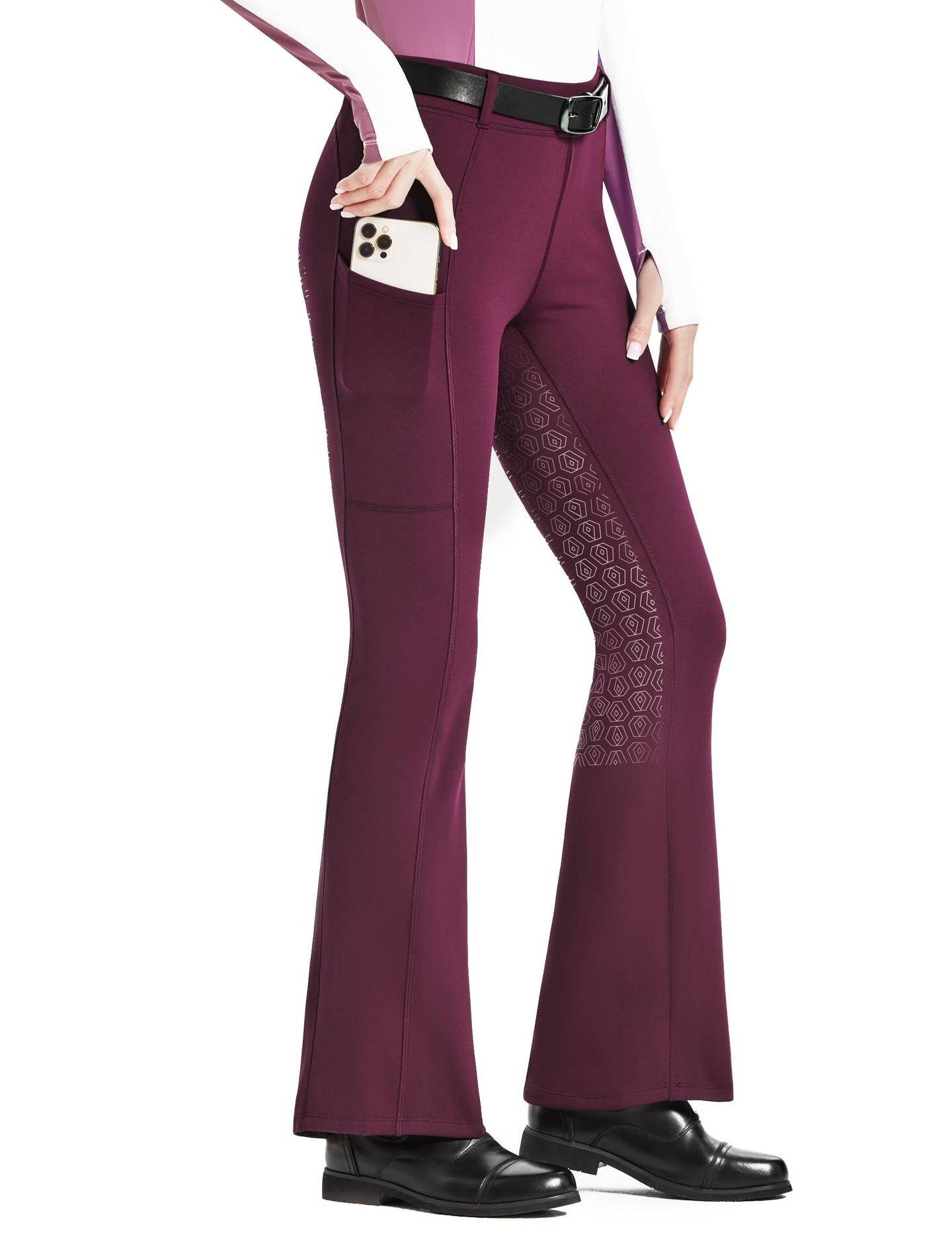 Women Bootcut Riding Pants Fleece Lined