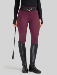 Women Full Seat Breeches Faux Back Pockets