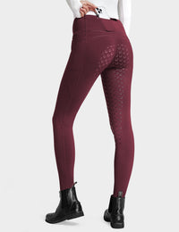 Damen Vollbesatzreithose mit hohem Bund und Fleecefutter