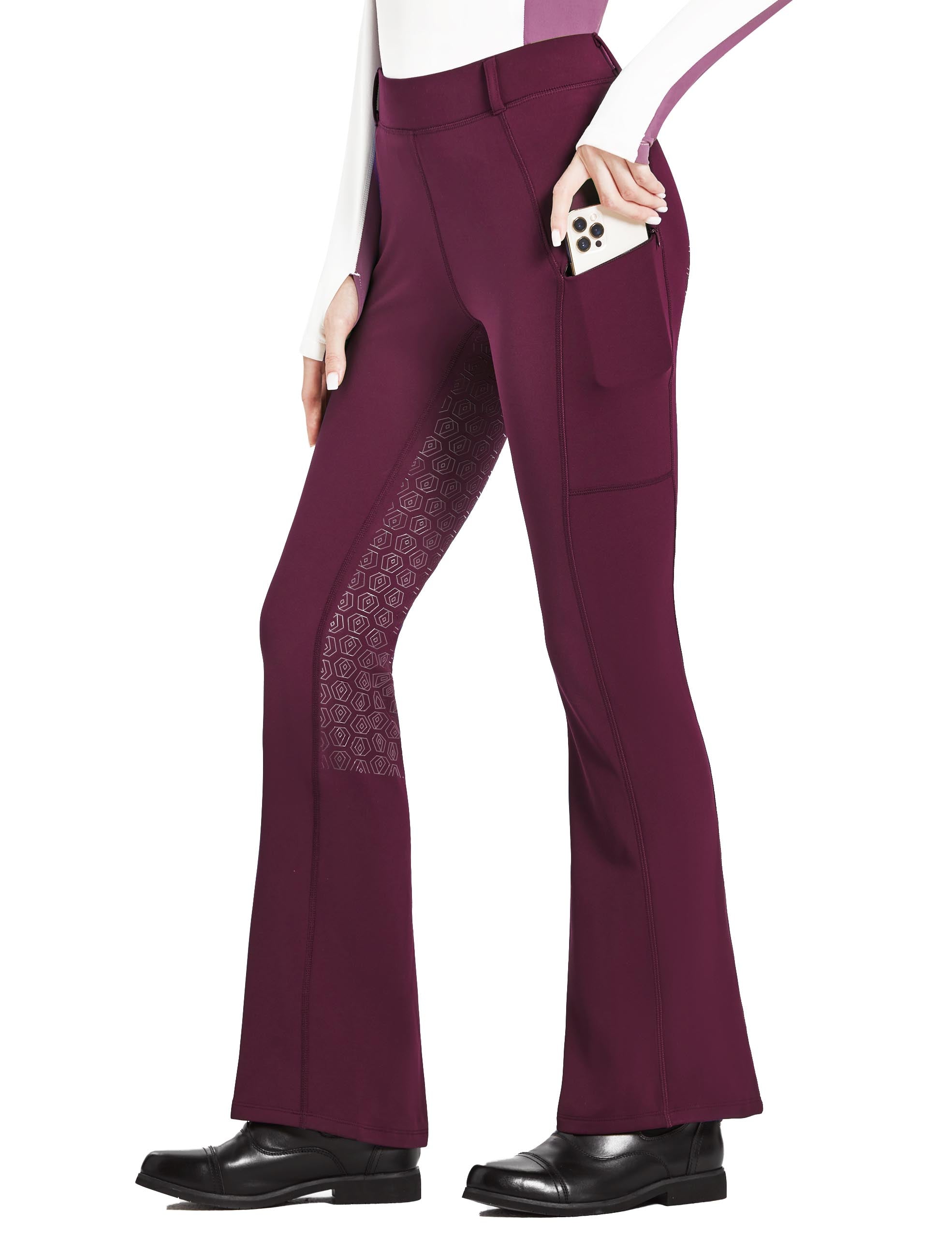 Women Bootcut Riding Pants Fleece Lined