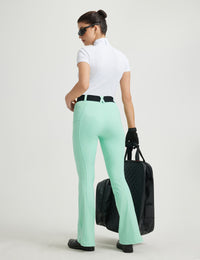 Damen Vollbesatz Bootcut Reithose mit Reißverschlusstaschen