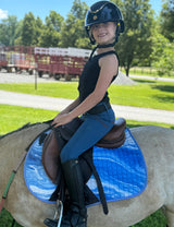 Girls Full Seat Breeches High Waist Zip Pockets