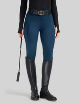 Women Full Seat Breeches Faux Back Pockets