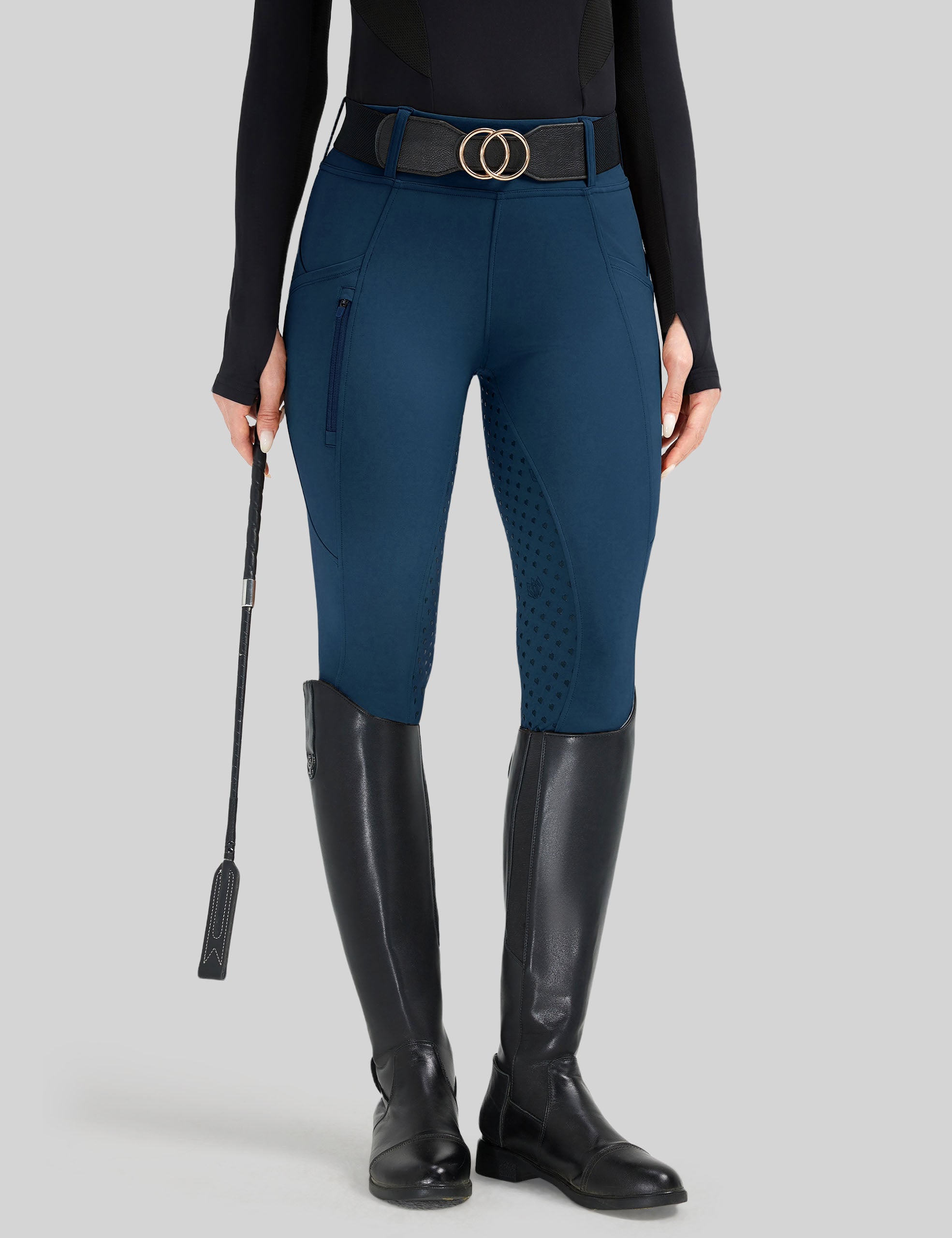 Women Full Seat Breeches Faux Back Pockets