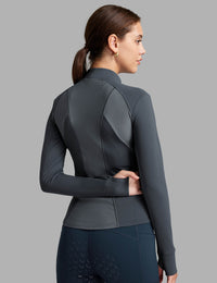 Women Fleece Lined Horse Riding Jacket Stand Collar