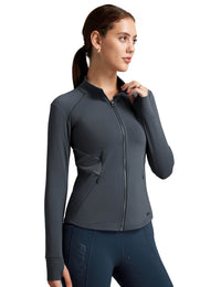 Women Fleece Lined Horse Riding Jacket Stand Collar