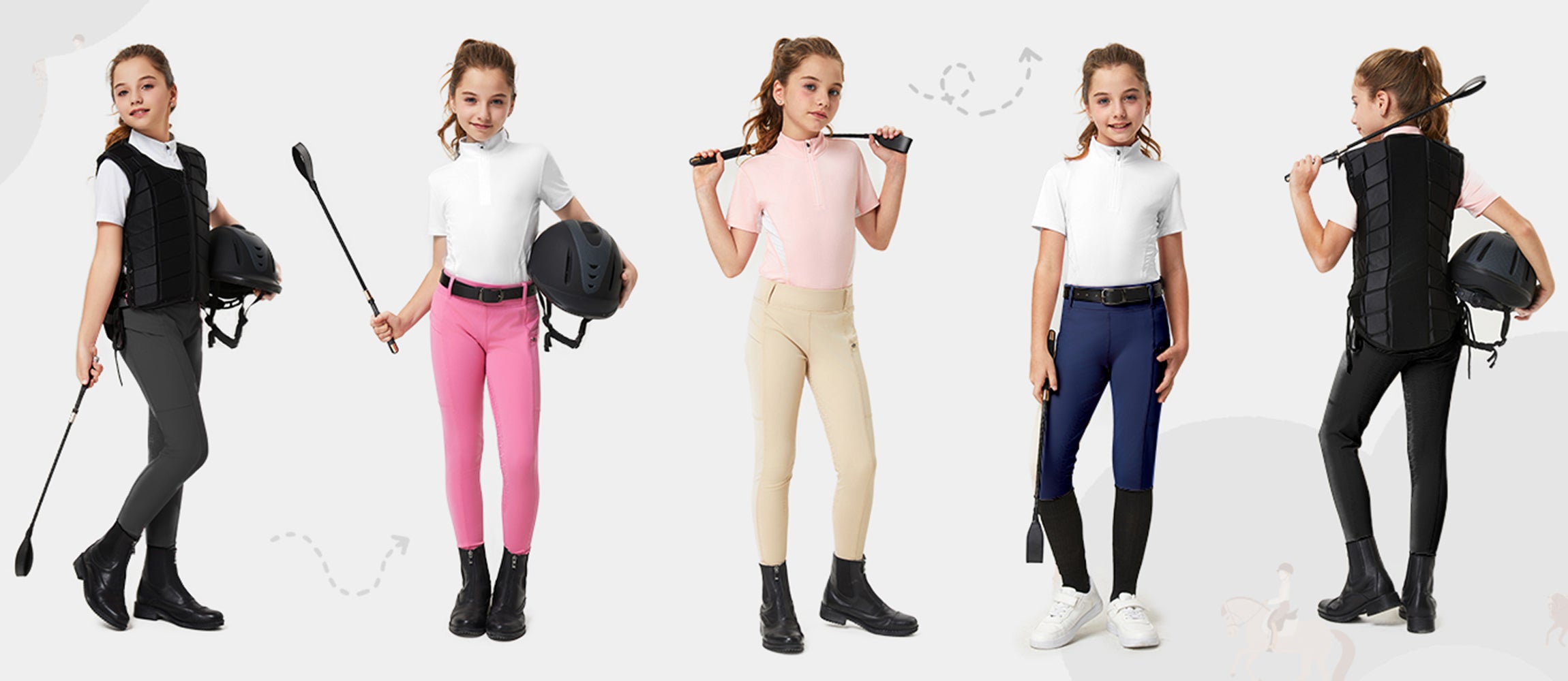 Girls Full Seat Riding Tights Breeches