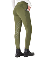 Damen Kniebesatz-Reithose mit Mesh