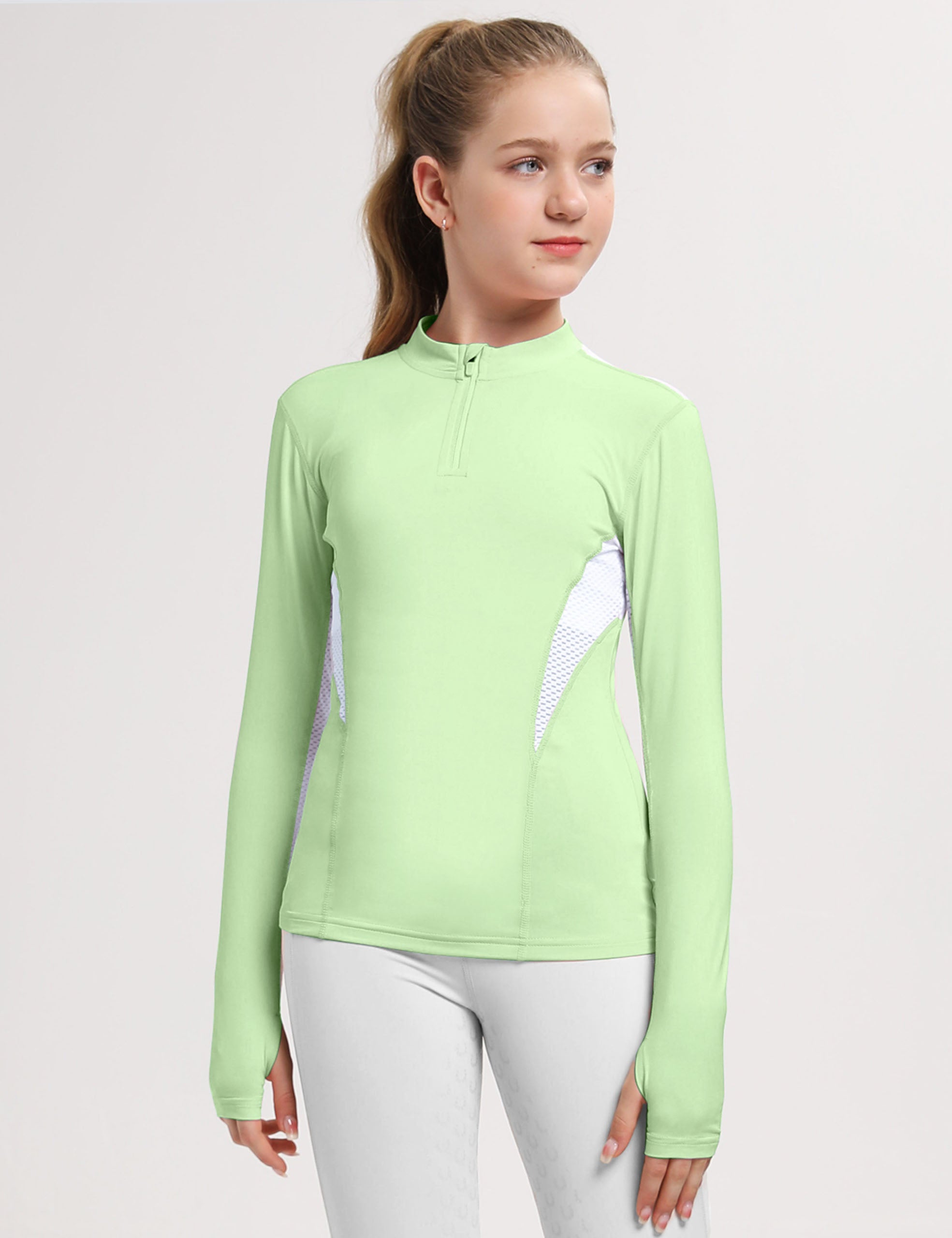 Girls Long Sleeves Shirt with Thumbholes
