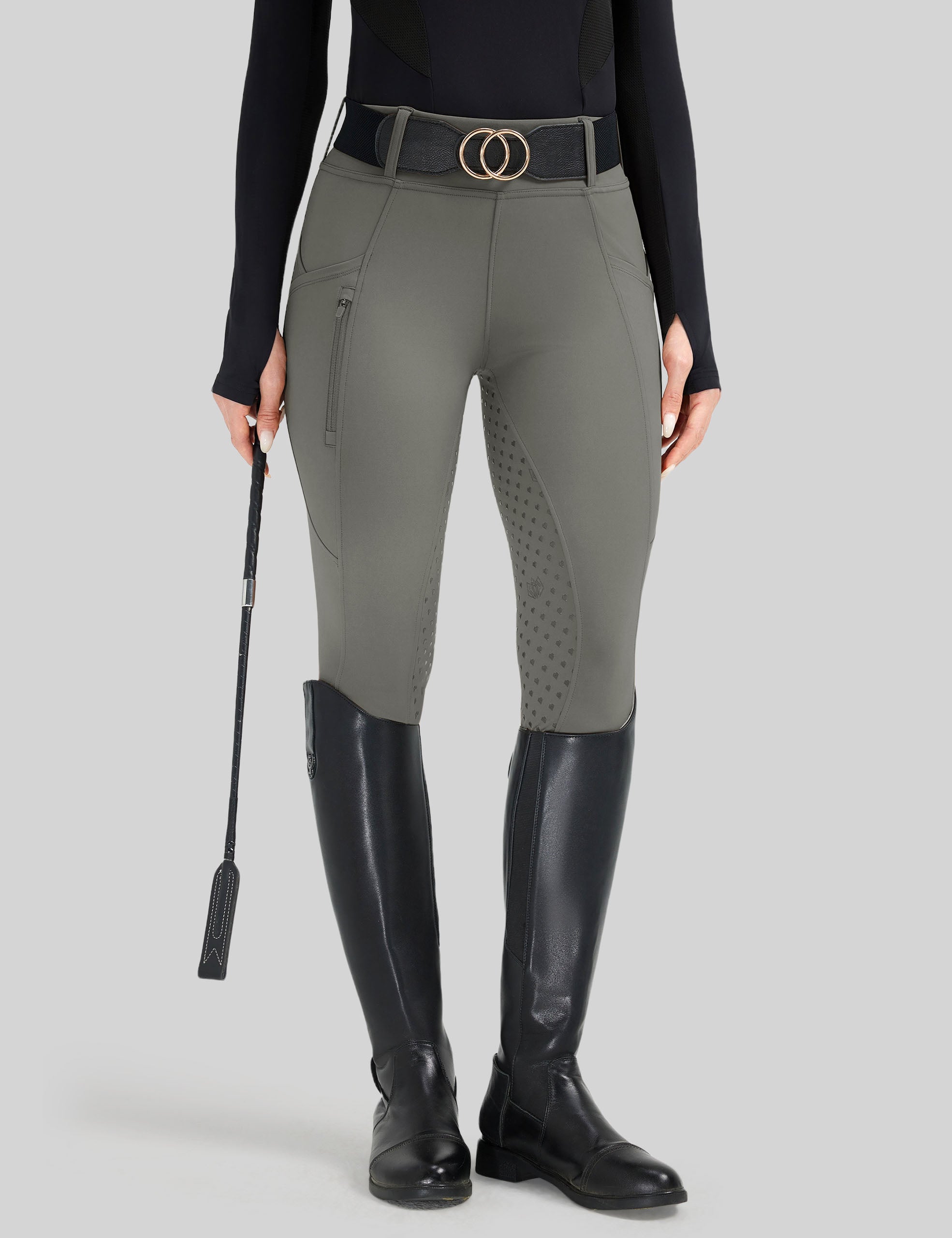 Women Full Seat Breeches Faux Back Pockets
