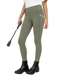 Girls Full Seat Breeches High Waist Zip Pockets
