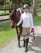 Girls Fleece Lined Horse Riding Jacket Stand Collar