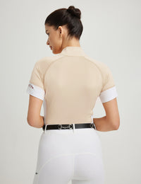 Damen T-Shirts Colorblocking Stehkragen