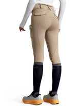 Women Fleece Lined Full Seat Breeches Faux Back Pockets