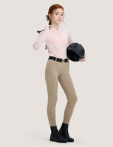 Girls Knee Patch Breeches Fleece Lined