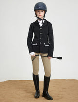Girls Fleece Lined Full Seat Breeches Faux Back Pockets