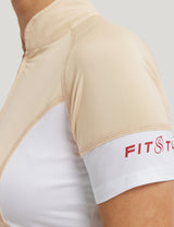 Damen T-Shirts Colorblocking Stehkragen