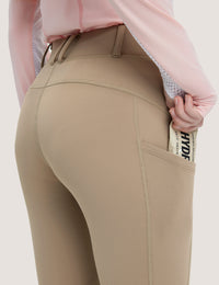 Girls Knee Patch Breeches Fleece Lined