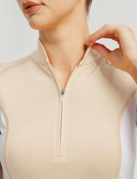 Damen T-Shirts Colorblocking Stehkragen