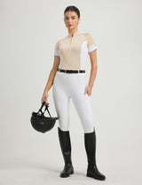 Damen T-Shirts Colorblocking Stehkragen