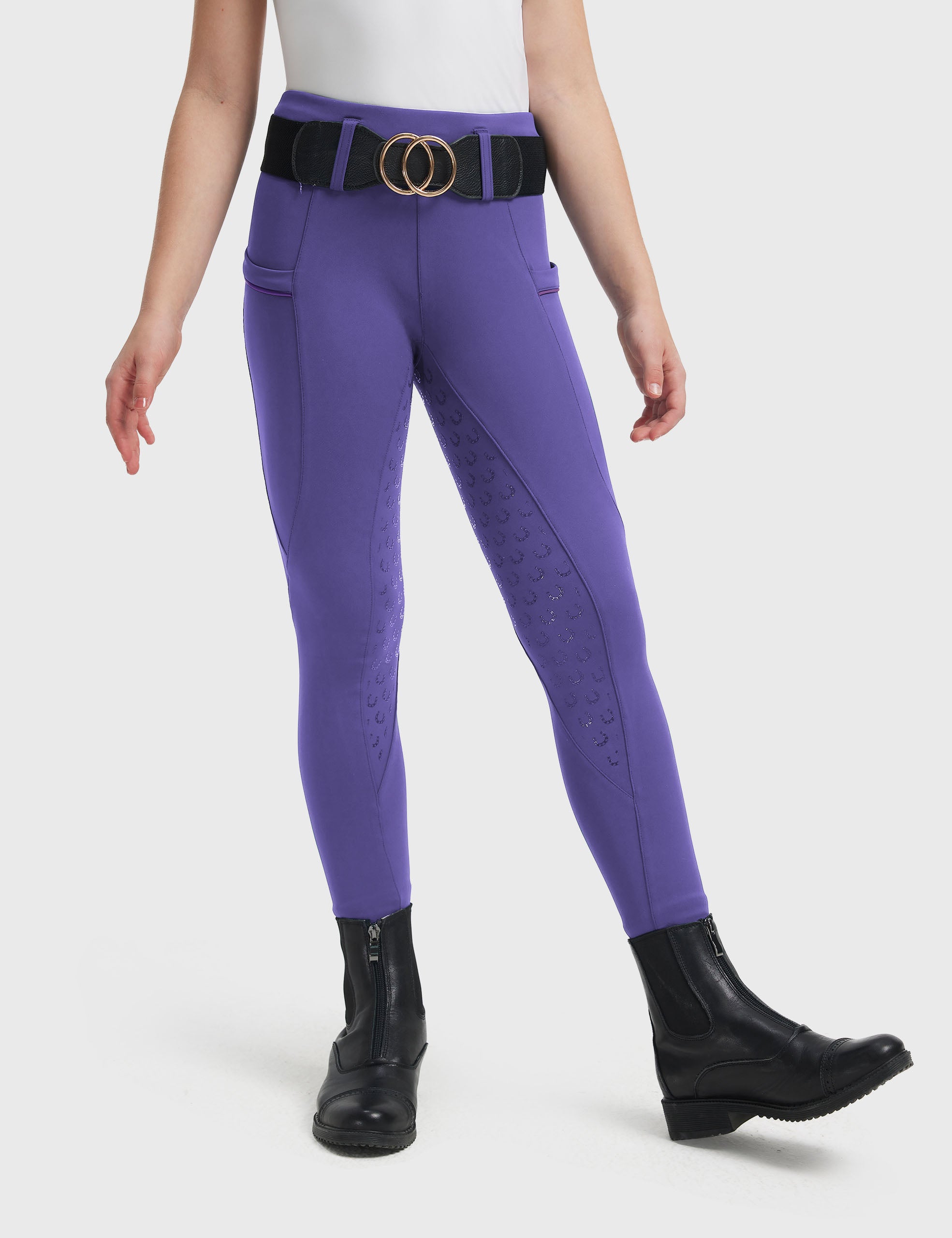 Girls Full Seat Breeches Faux Back Pockets