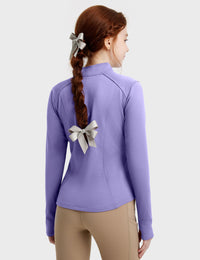 Girls Fleece Lined Horse Riding Jacket Stand Collar
