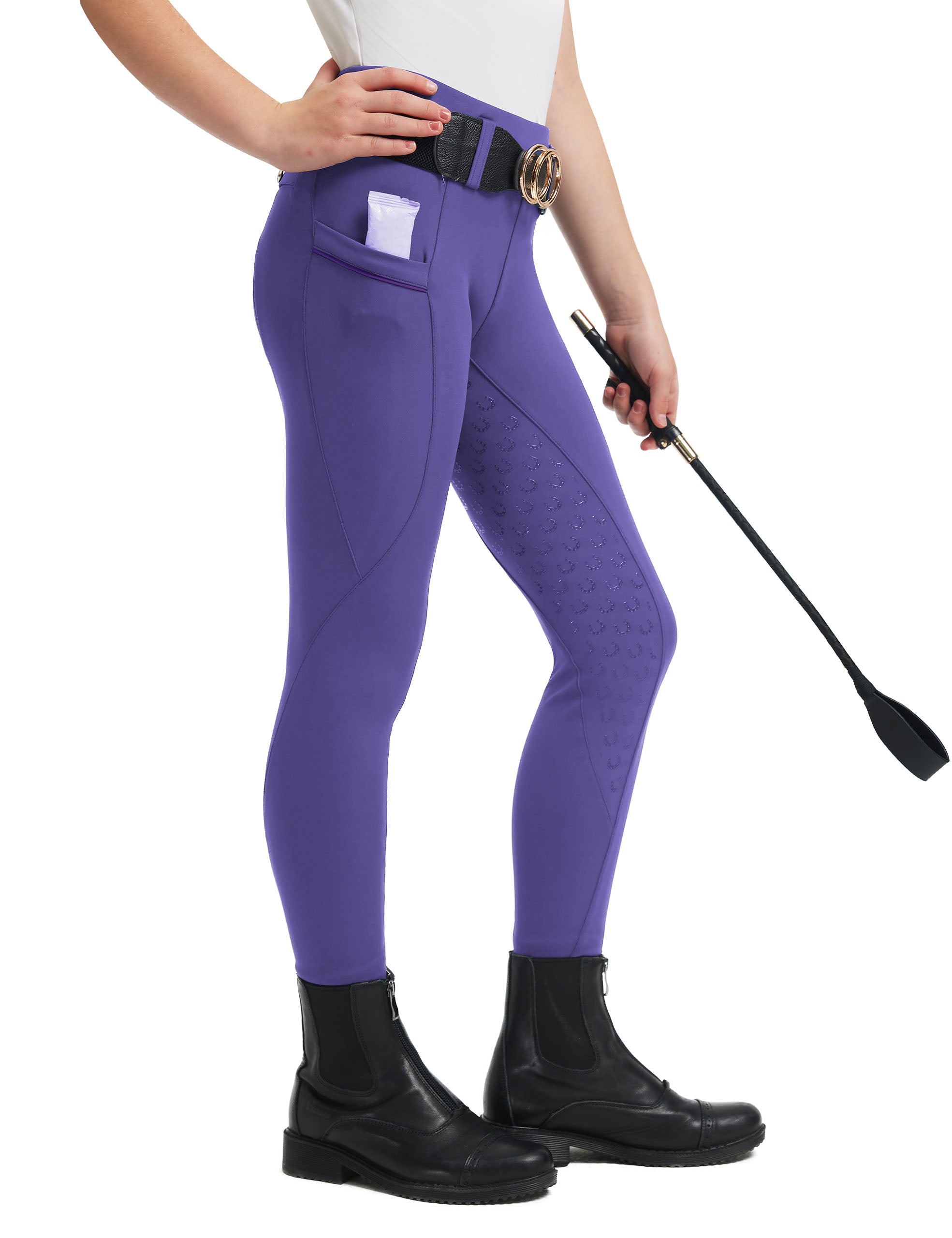 Girls Full Seat Breeches Faux Back Pockets