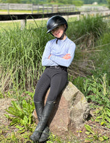 Girls Full Seat Breeches High Waist Zip Pockets