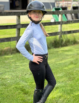 Girls Full Seat Breeches High Waist Zip Pockets