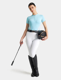 Women T-shirt Quarter Zip